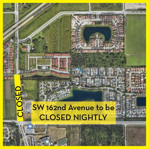 SW 162 Closed October 2018 News