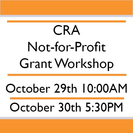 CRA FY 2019 Not for Profit Grant Workshop