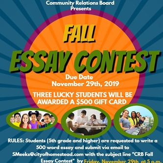 Fall 2019 CRB Essay Contest