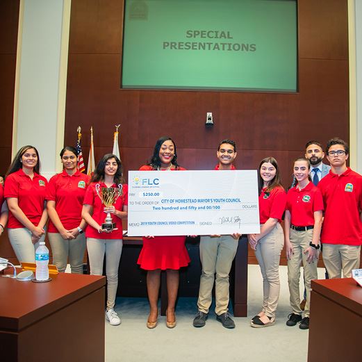 Vice Mayor Fairclough-Staggers Presents to MYC Winners