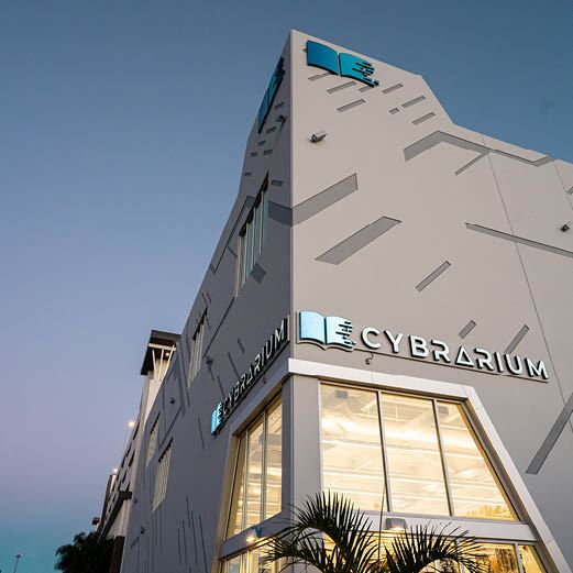 Cybrarium Exterior Evening