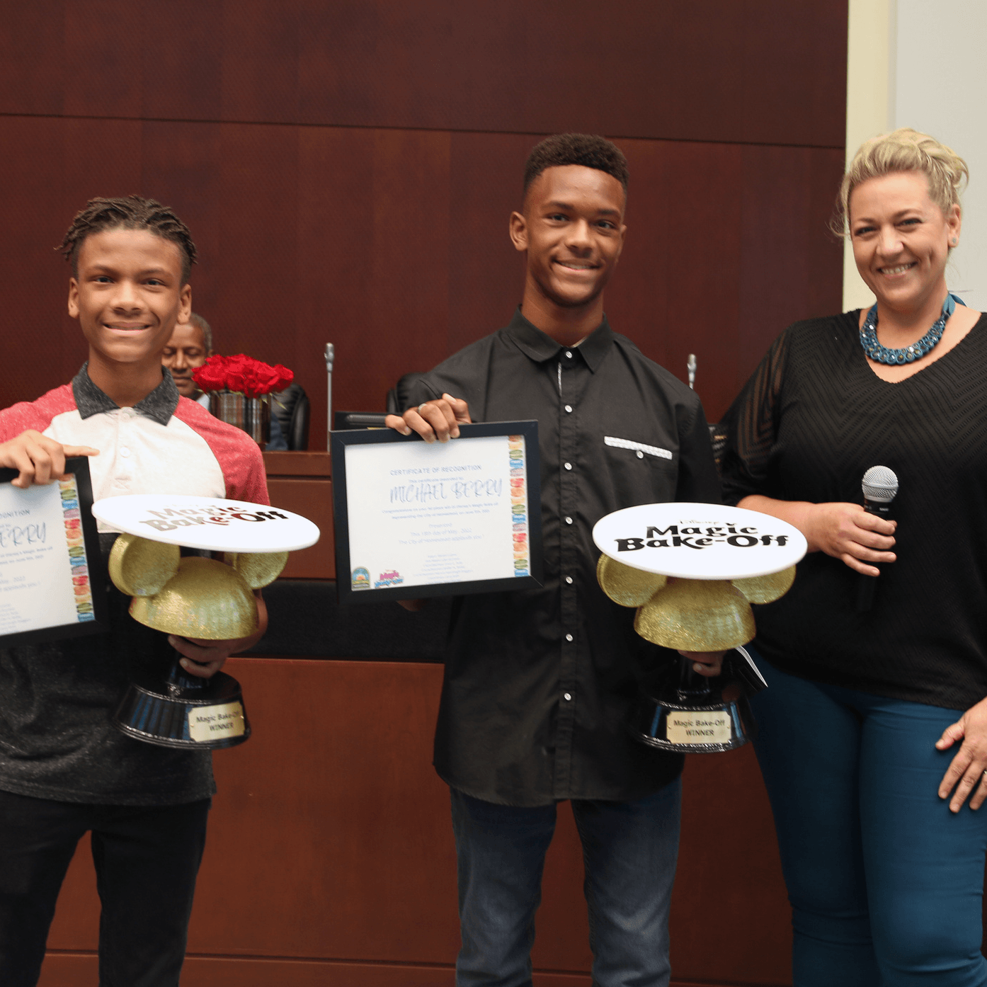 Councilwoman Bailey with Boys that Bake Recipients