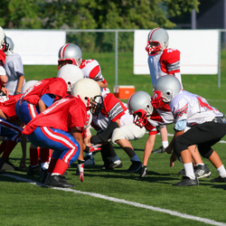 Children playing football