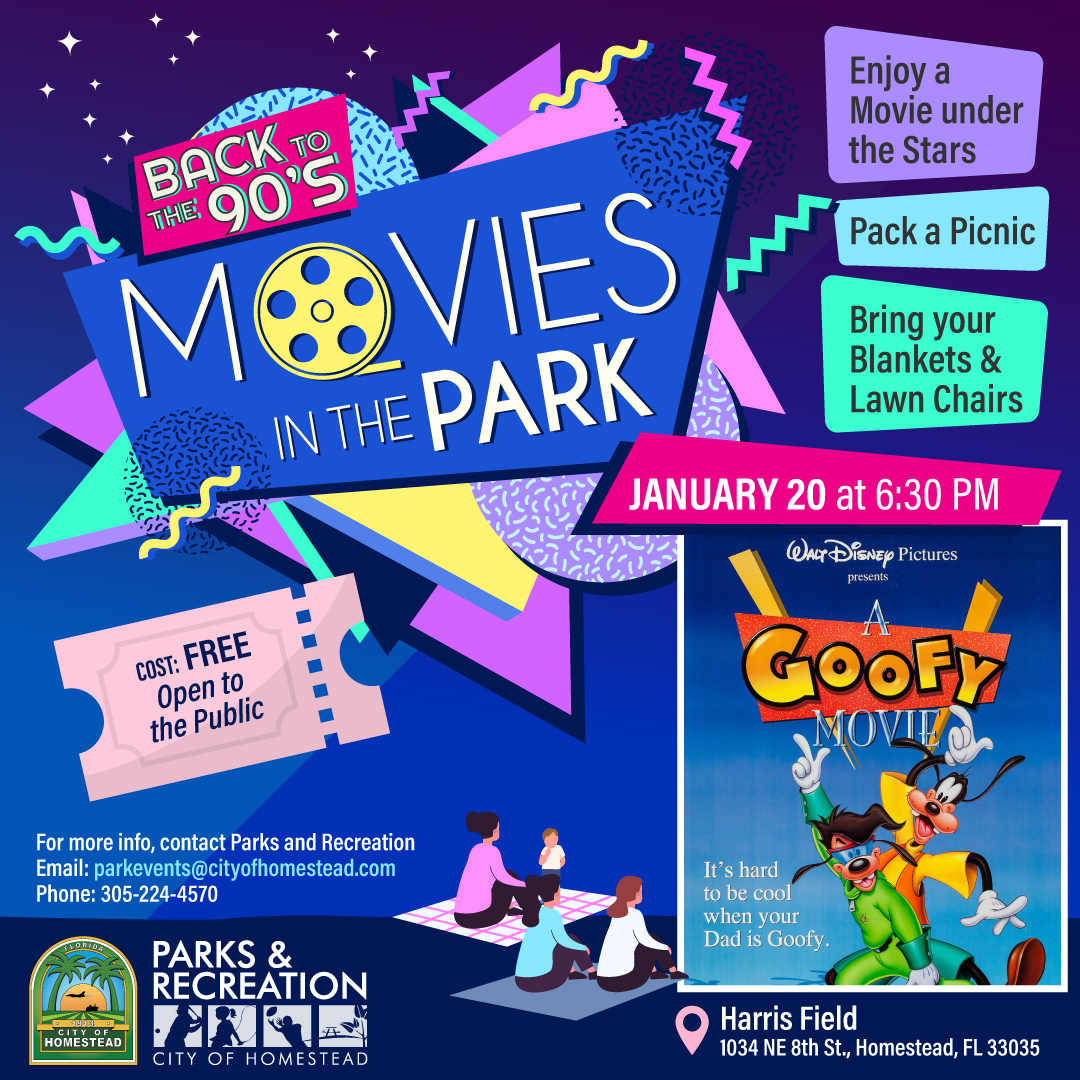 Purple Flyer Movies-in-the-Park - A Goofy Movie 