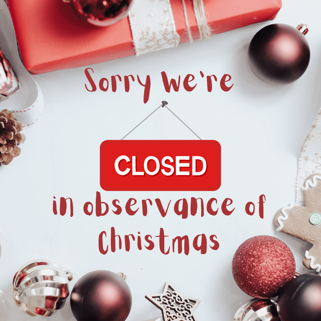 Closed for Christmas graphic