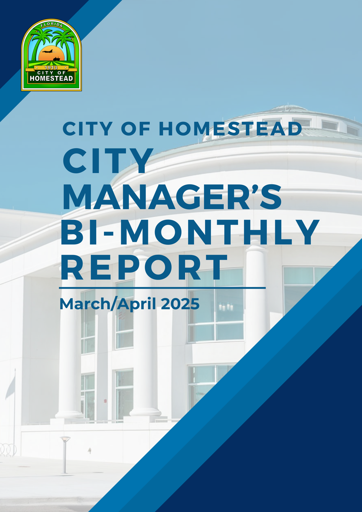 MarchApril City Manager Monthly Report Cover