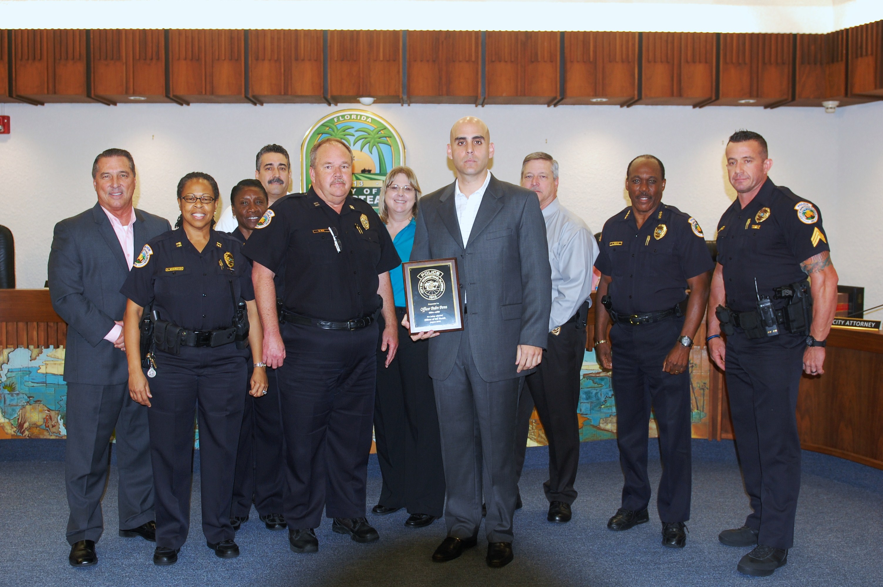 August Officer of the Month Pete Perez