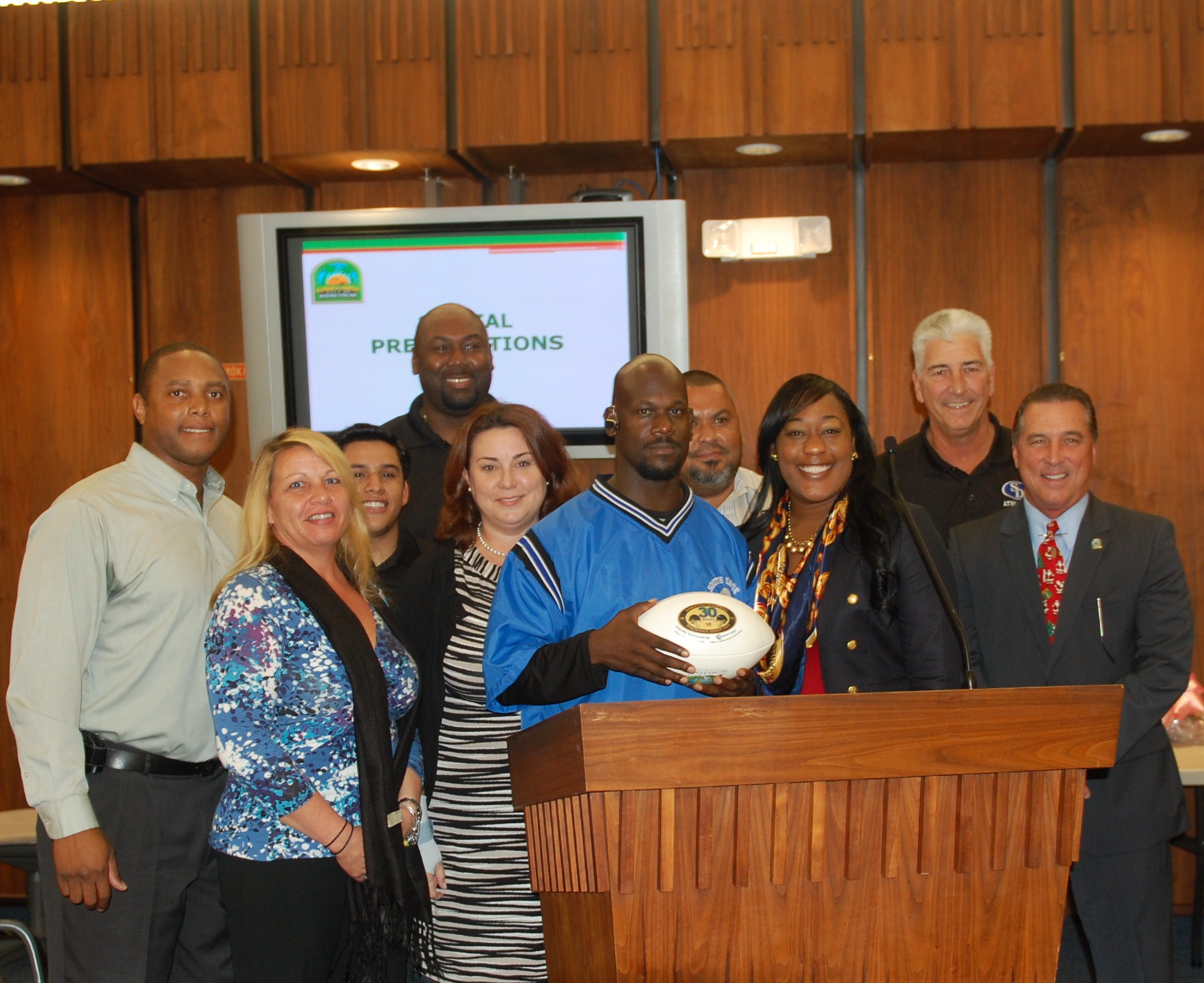 Councilwoman Patricia Fairclough McCormick Mayor Bateman with Coaches 