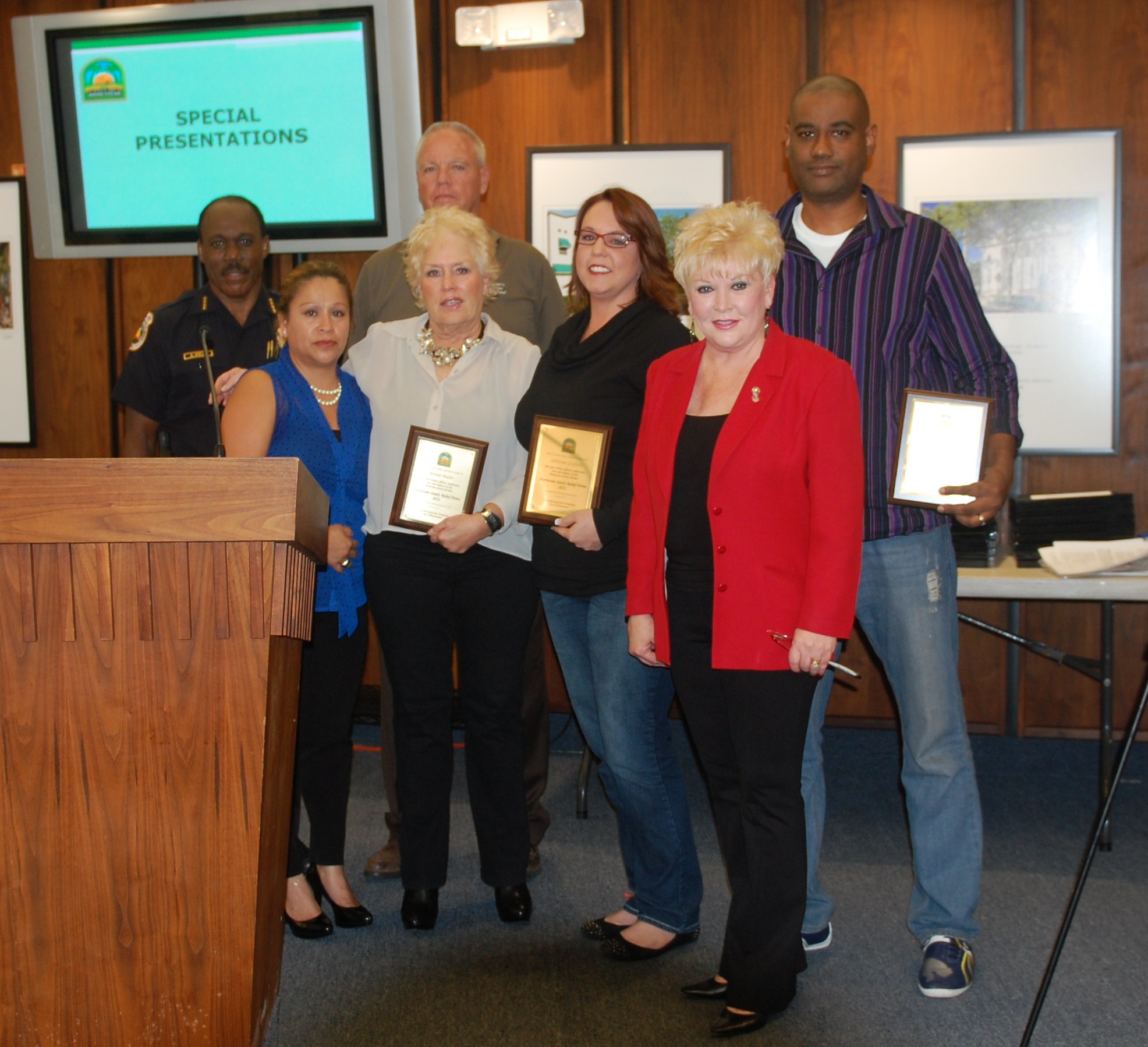 Councilwoman Waldman with Sandy Relief Drive contributers