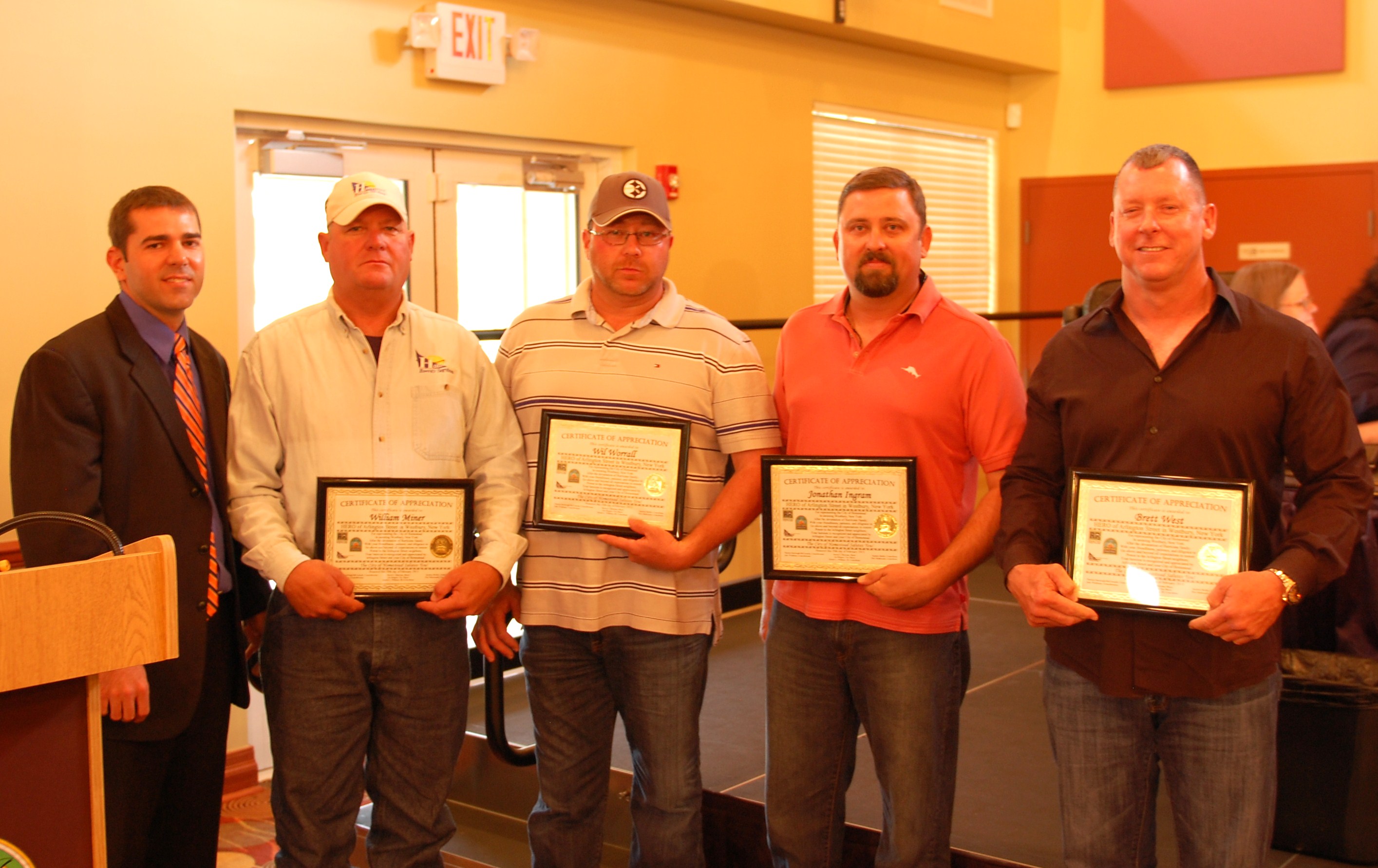 Homestead Energy Services Lineman with Councilman Shelley