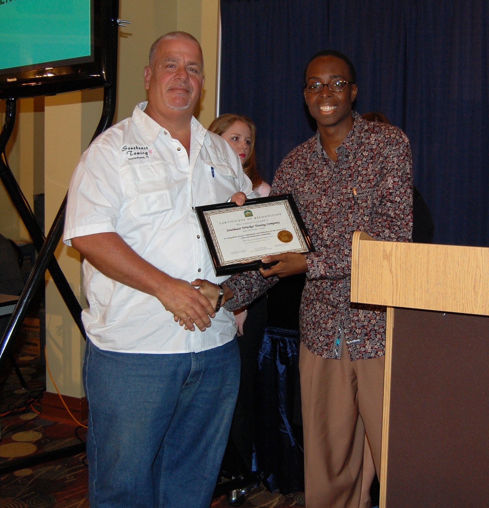 Williams recognizes Southeast Towing