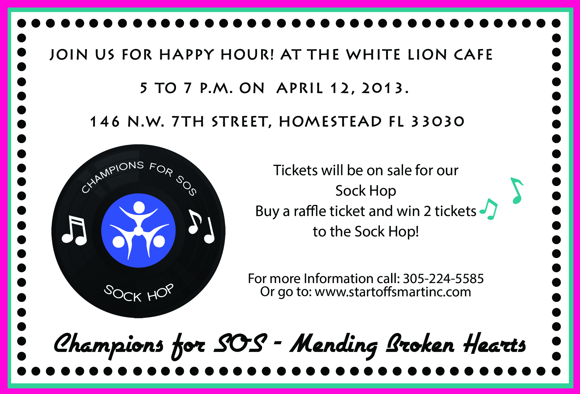 SOS Happy Hour Flyer