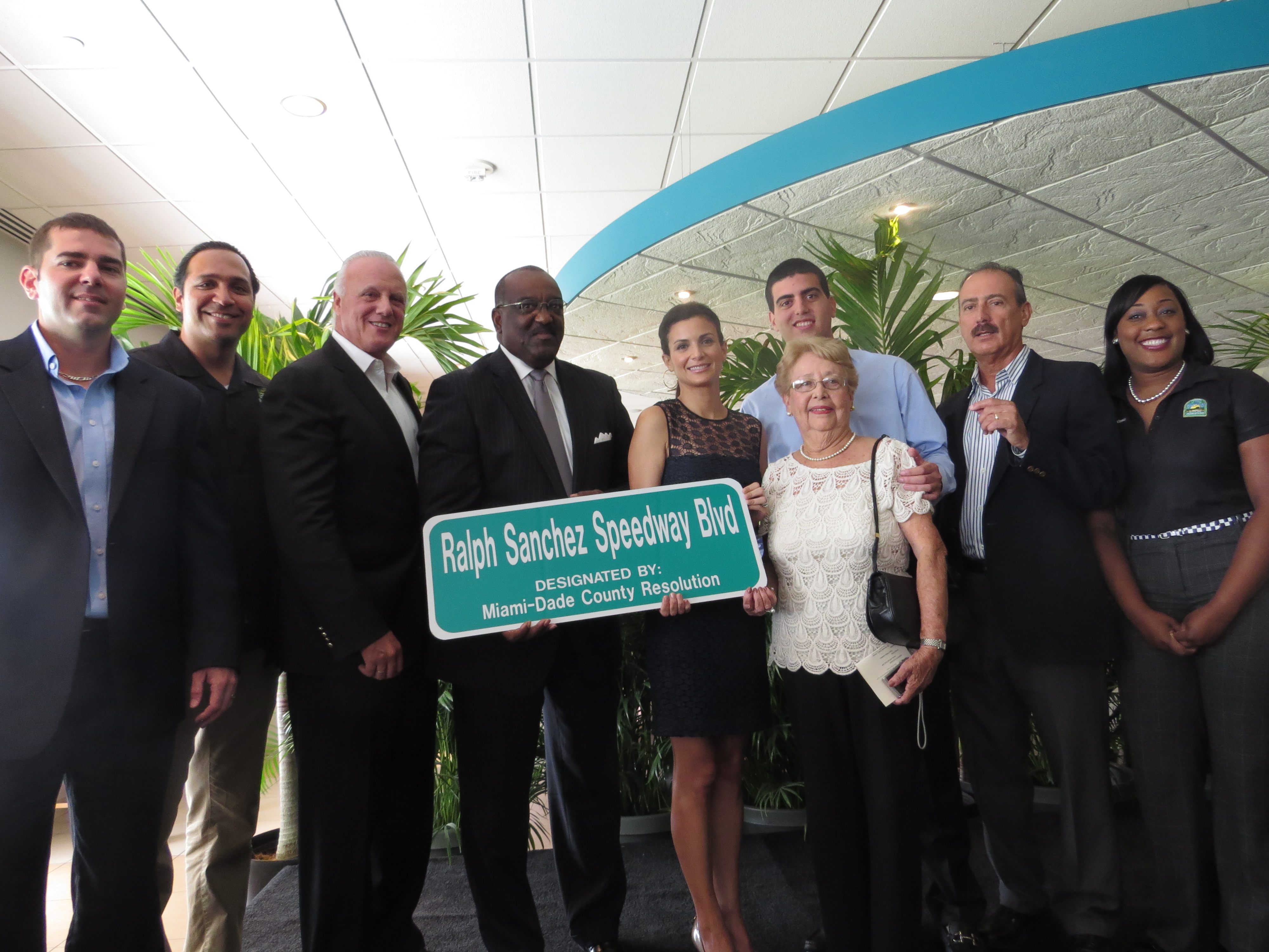 Councilmembers at Ralph Sanchez street designation ceremony