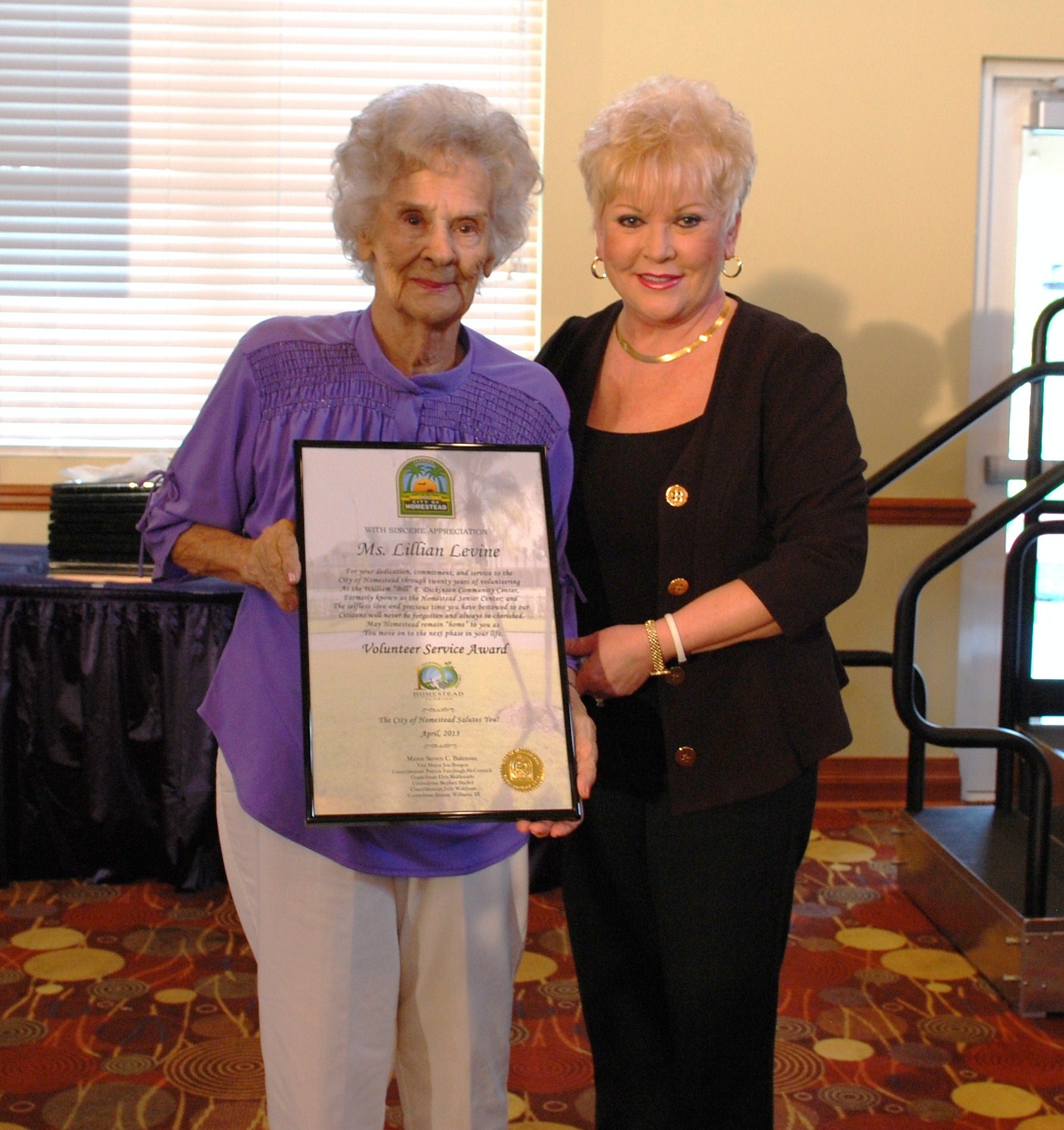 Councilwoman Waldman with Lillian Levine