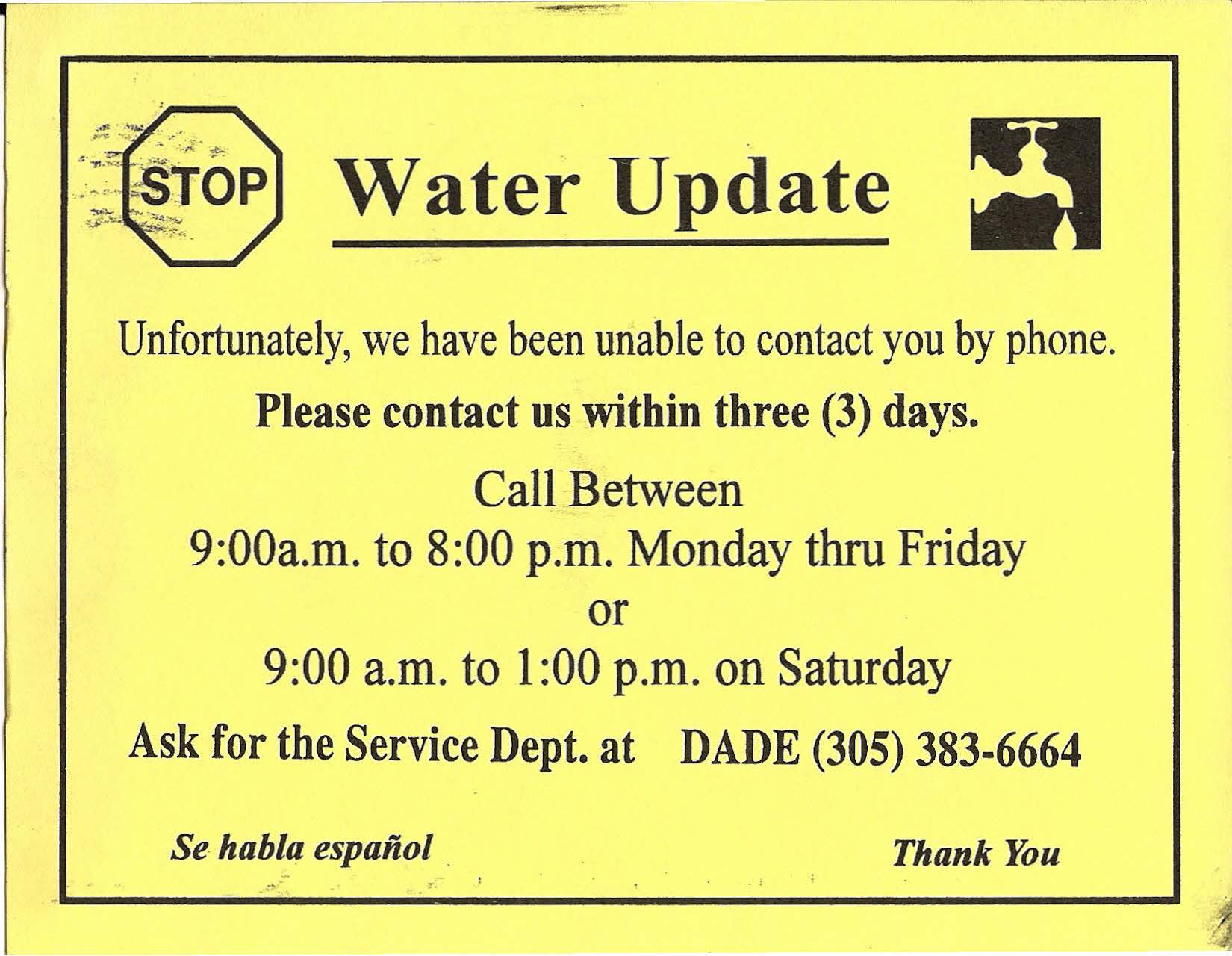 Water Update Scam