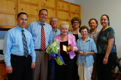 Waldman with board members