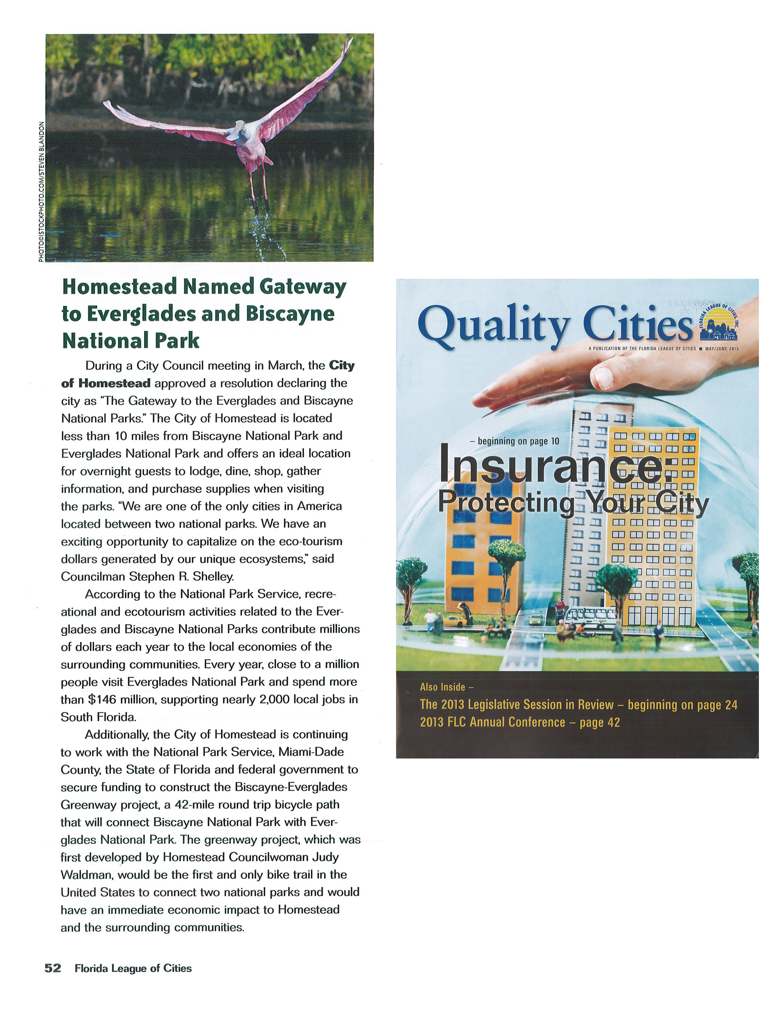 Homestead Highlighted in Quality Cities Magazine as Gateway to National Parks