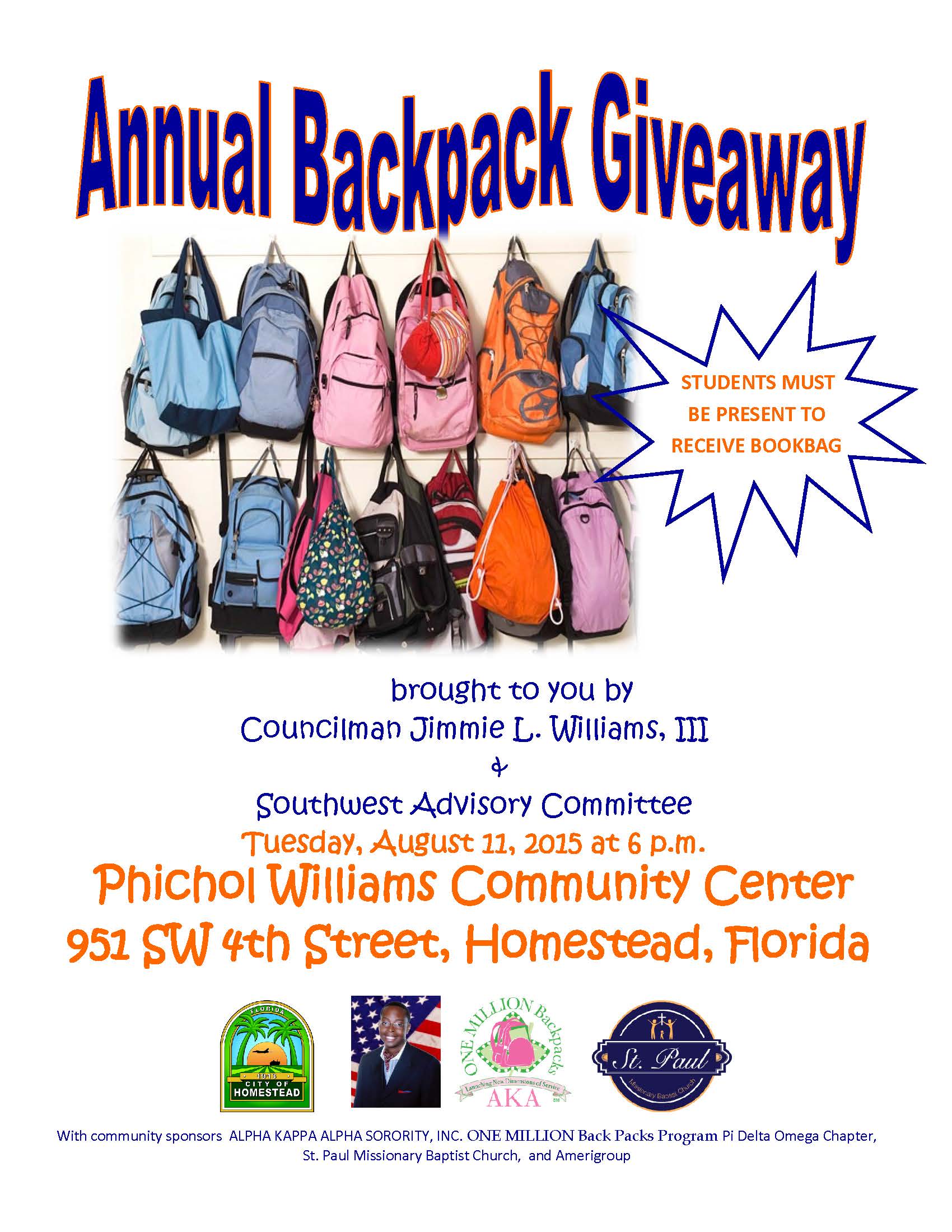 Backpack Giveaway
