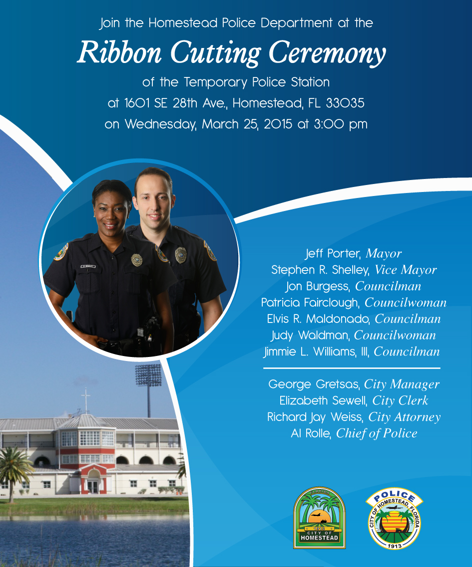 Police Station Ribbon Cutting Invite