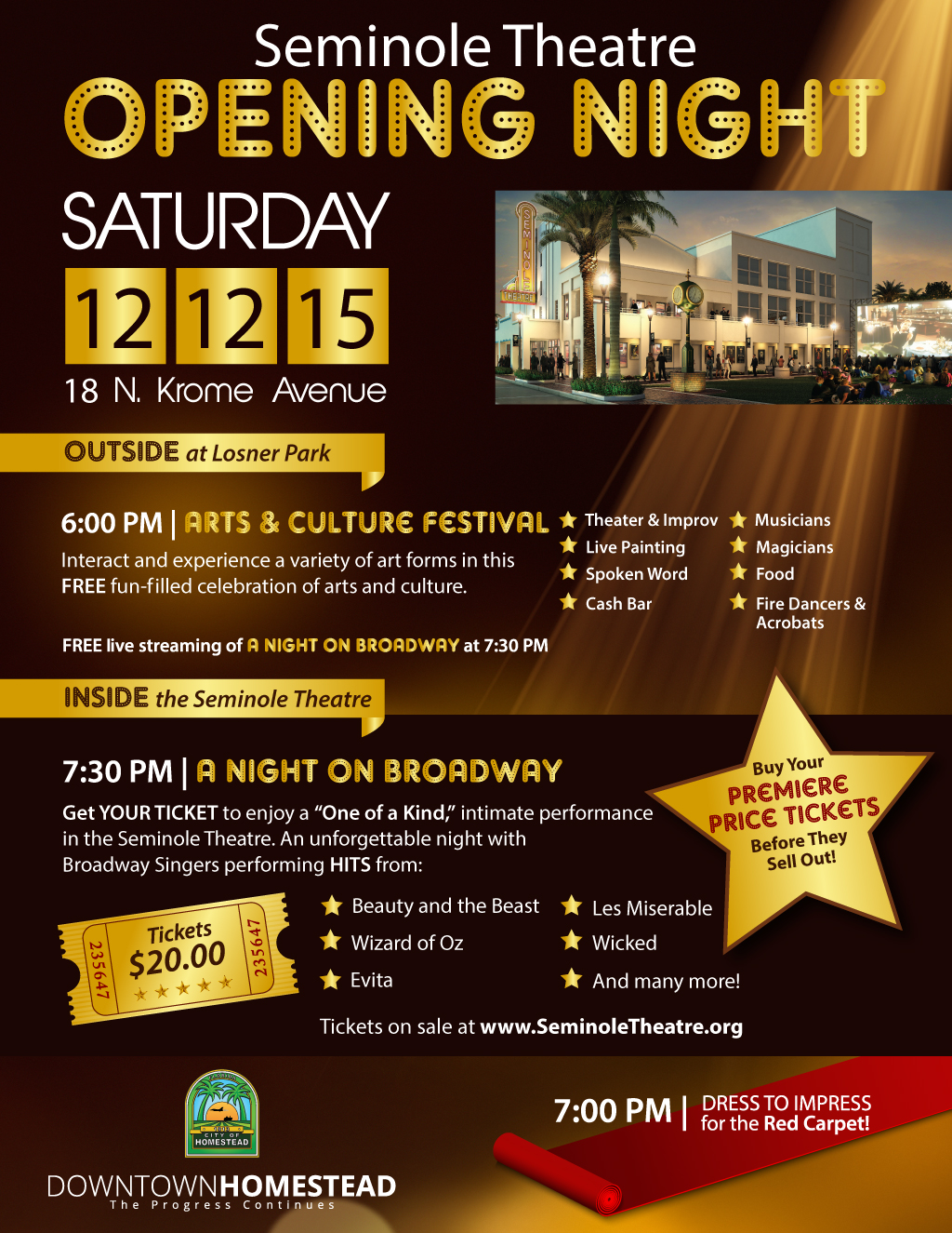 Seminole Theatre Opening Night