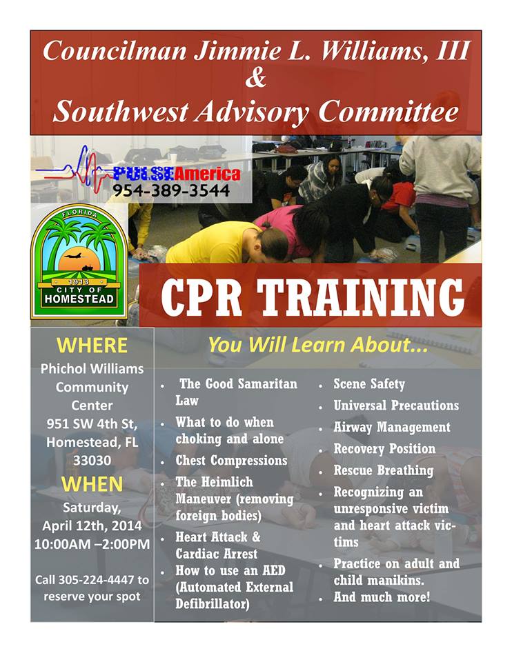 Jimmie Williams CPR training 2014